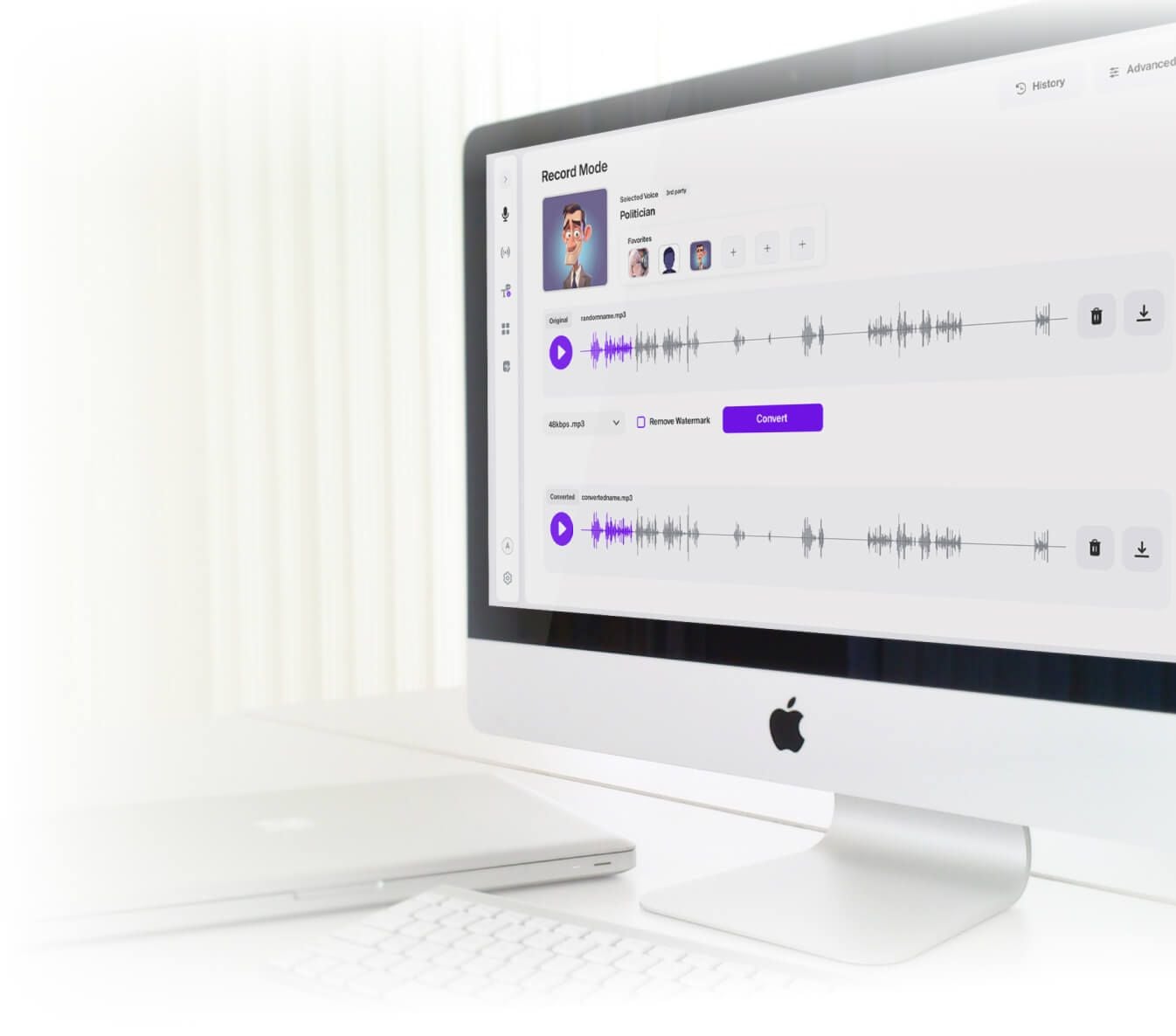 Voice.ai voice changer running on Mac